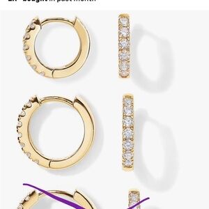 Elegant Gold Hoop Earrings with Crystals